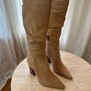 Vince Camuto Tan suede Knee-High Women's Boots
